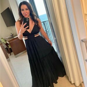 Jonathan Simkhai Liz Mushroom Pleated Gown - length shortened